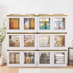 12-Door 6-Shelf Plastic kids Collapsible Cupboard PC Collapsible Wardrobe-image-23