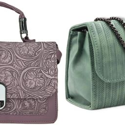 Purple, Green Women Sling Bag Women Embossed Textured Flap Sling Bag with Adjustable Strap-image-8