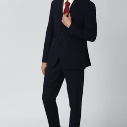 peter england Men Single Breasted - 2 button Solid Suit-picture-20