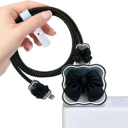 ZimniasO iPhone Charger Adapter Cover for 18W-20W Charger, Cute Design, with Spiral Cable Protector-image-88