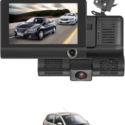 170 Degree/3 Lens G-Sensor 4Inch 3 Way DVR Video Recorder For Car Black LCD-image-28