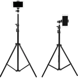 Savsol Tripod Stand Aluminium Alloy for Camera with Free Mobile Holder 7 FEET Tripod-image-0