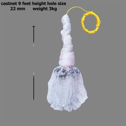 CASTNET 9. FEET 22MM HOLE THREADS NYLON NO1+22 Fishing Net-picture-20