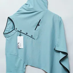Men Solid Mandarin Collar Polycotton Green T-Shirt-image-93
