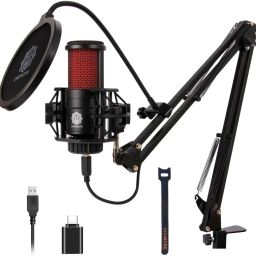 D-500 USB Condenser Microphone Kit for Podcast, Gaming & Live Streaming Microphone-3