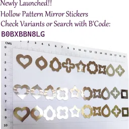 qroof Mirror Sticker Sheets 10 Sizes & Shapes , Ceramic cone and glue image 5