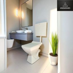 ACL 5015 COMBO P Premium Quality Luxurious Ewc Square Floor Mounted P-Trap European Commode Set Western Commode-image-1
