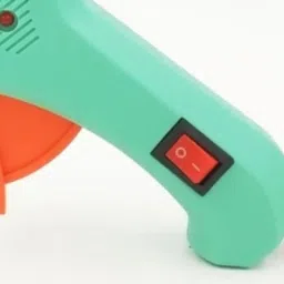 fadman TURQUOISE MINI HOT MELT GLUE GUN 20 WATT (ON OFF SWITCH & INDICATOR) WITH 1 ADHESIVE HOT GLUE STICKS Standard Temperature Corded Glue Gun image 3