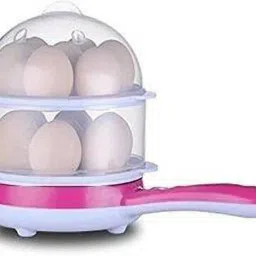 Multi Function Non-Stick Electric 2-Layer Frying Pan Egg Omelette Pancakes Steak Egg Boiler Electric Skillet for 14 Eggs (Multicolour) TNB-101 Egg Cooker-image-35