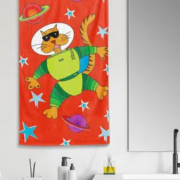 Kids Tiger Cartoon Printed Medium Cotton Bath Towel in 300 GSM-picture-47