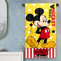 Sassoon Yellow & Black Mickey Printed Cotton 380 GSM Bath Towel-image-44