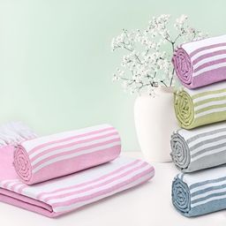 The Better Home Pink Cotton 500 GSM Bath Towel-image-41