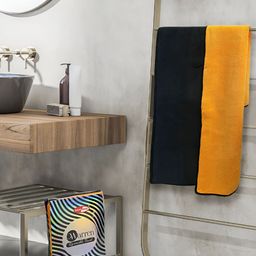 Sassoon Orange & Black Cotton 650 GSM Bath Towel-image-52