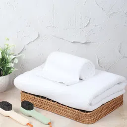 ZAHYA White 2 Pieces 500 GSM Towel Set-image-45