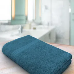 Aura Teal 500 GSM Cotton Bath Towels-image-33