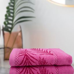 Aura Wedelia Pack of 2 Printed 380 GSM Pure Cotton Hand Towels-58