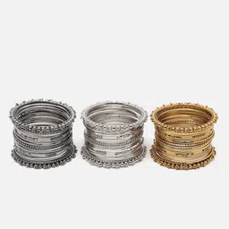 Kennice Set Of 36 Intricate Textured Bangles image 3