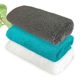 Heelium Teal & Grey 3-Pcs 600 GSM Bamboo Anti-Bacterial Face Towels-picture-19