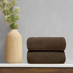 LABHAM Brown 2 Pieces 250 GSM Pure Cotton Bath Towels-picture-6