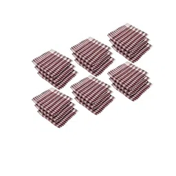 Kuber Industries Maroon & White18 Pieces Checked Cotton Kitchen Towels-82