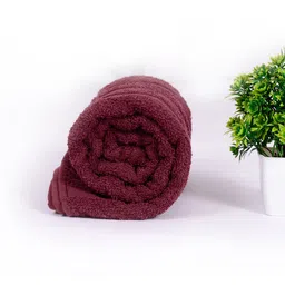 Divine Casa Grey & Burgundy 2-Pieces Self-Designed 250 GSM Bath Towels-0