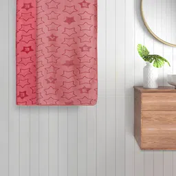 FABINALIV Kids 2-Pcs Red & Pink Printed 350 GSM Cotton Bath Towels-3