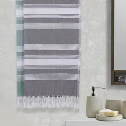 Arrabi Set Of 2 Striped 210 GSM Cotton Bath Towels-picture-37