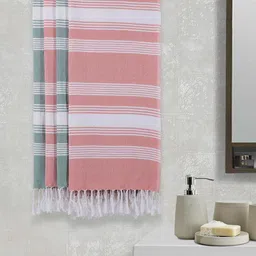 Arrabi Set Of 4 Striped 210 GSM Cotton Bath Towels-image-56