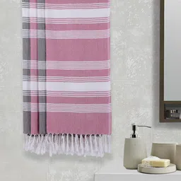 Arrabi Set Of 4 Striped 210 GSM Cotton Bath Towels-image-55