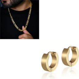 Stainless Steel Gold-plated Gold Jewel Set-image-123