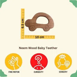 craft corner Neem Wooden Teether Combo For Kids First Toy Teether image 2