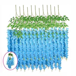 WELL ART GALLERY Blue 4 Pieces Hanging Blossom Artificial Flowers-image-91