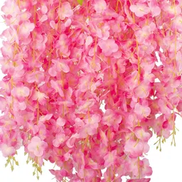 WELL ART GALLERY Pink 4 Pieces Hanging Blossom Artificial Flowers-image-92