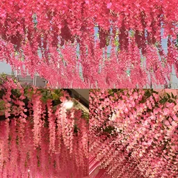 WELL ART GALLERY Pink 4 Pieces Hanging Blossom Artificial Flowers-image-53
