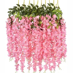 WELL ART GALLERY Pink 4 Pieces Hanging Blossom Artificial Flowers-image-75