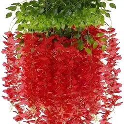 WELL ART GALLERY Red 10 Pieces Hanging Blossom Artificial Flower-image-98