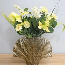 Maison Modern Gold Toned Shell Shaped Flower Vase-image-38