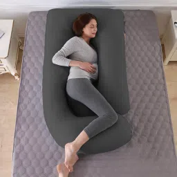 ultra soft j shaped Microfibre Solid Pregnancy Pillow Pack of 1-image-8