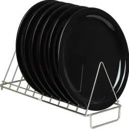 microwave safe unbreakable plastic plastic plate 11 inch black Dinner Plate-image-75