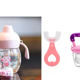 Little Baby Sipper/ Sippy Cup Anti-Spill Soft Silicone Spout, 6m+(Pack of 4)-image-68