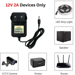 callsa 12V 2A Power Adapter SMPS for Set Top Box, LED Strip, Router, More 24 W Adapter image 2