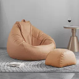 4XL Bean Bag with Footrest Ready to Use with Beans Bean Bag FootstoolWith Bean Filling-19