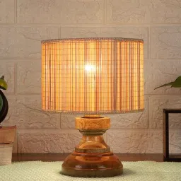 new era Devansh Bamboo Table Lamp With Wood Base-picture-8