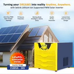 seltrik 2100VA 24V PWM Lithium-ion Supported Solar Inverter for your Home and Business 2100VA 24V Lithium-ion Supported PWM Solar Inverter Pure Sine Wave Inverter image 4