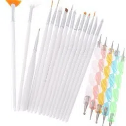 Combo of 15 Pcs Nail Art Brush Set and 5 Pcs Nail Dotting tools-22