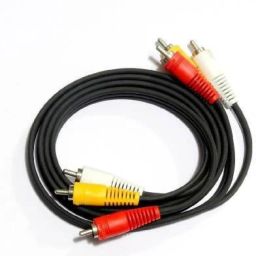 SRIGEETA TV-out Cable TV-out Cable 3 RCA cable red yellow white gold plated-image-39