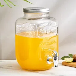Glass Juice Dispenser Beer Water Pitcher With Metal Silver Tap |5 L Bottled Water Dispenser-picture-11