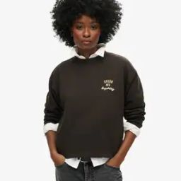 Women Workwear Typographic Print Relaxed Fit Cotton Sweatshirt-image-93