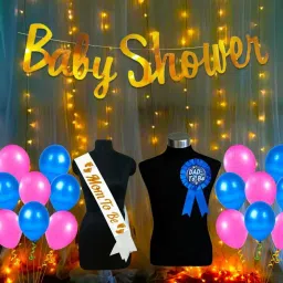 Baby shower combo with sash and props-pack of 44-image-50
