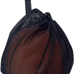 Basketball Mesh Net Bag Drawstring Zipper Pocket Volleyball Football Carry Bag-34